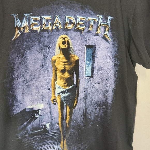 Gildan Megadeath T-Shirt Black Size Medium M Graphic Short Sleeve Heavy Metal - Picture 3 of 7
